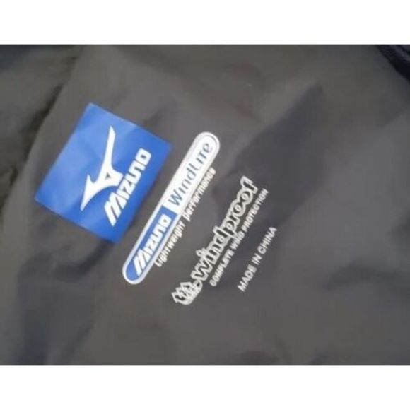 Mizuno Mens Windbreaker Size Medium Windlite Windproof 1/4 Zip Blue - Picture 3 of 3